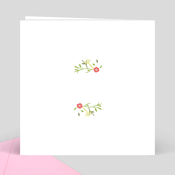 Faire-part baptême Faire-part baptême Nappe liberty Verso