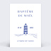 Faire-part Baptême Le phare