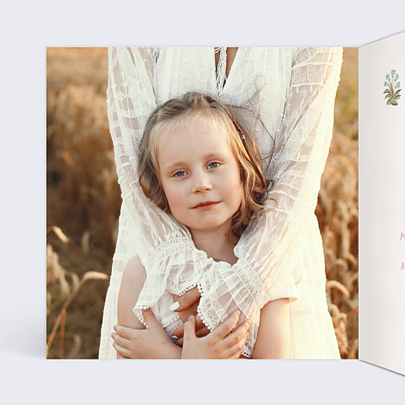 Faire-part Baptême Princesse Pastel