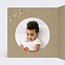 Faire-part baptême Nature Kraft Intérieur Gauche