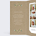 Faire-part Baptême Nature kraft cadre