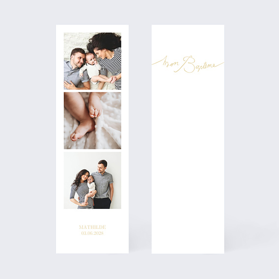 Faire-part baptême Lettres Manuscrites