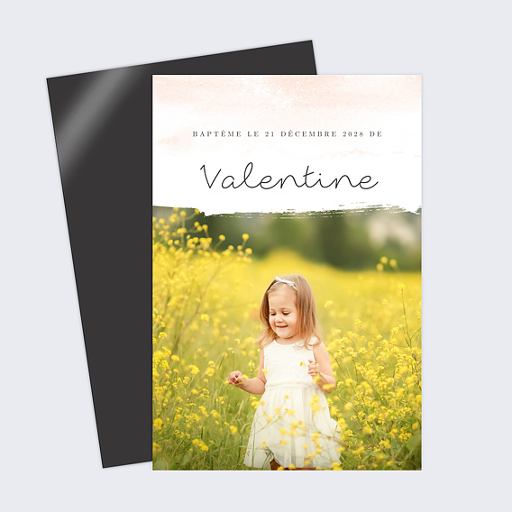 Faire-part baptême Brume Recto