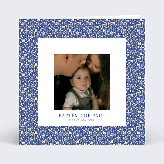 Faire-part baptême Liberty Hiver