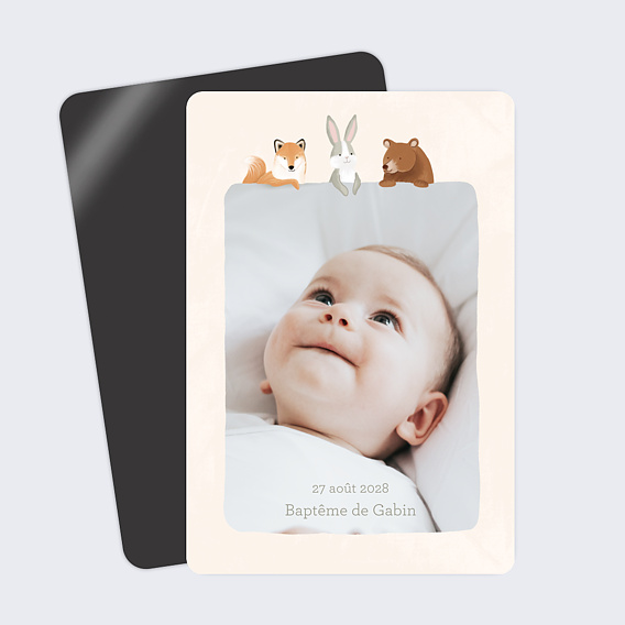 Faire-part baptême Découverte en Forêt