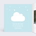 Faire-part baptême Découpe Nuage Intérieur Gauche