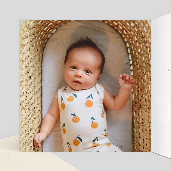 Faire-part baptême Petits Bateaux Intérieur Gauche