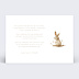 Faire-part baptême Lapin Mignon Photo Verso