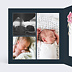 Faire-part baptême Dark Peony Simple Intérieur Gauche