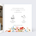 Faire-part baptême Éveil des Fleurs Intérieur Droit