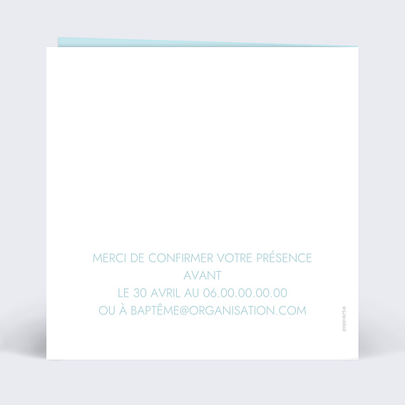 Faire-part Baptême Découpe Nuage