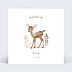Faire-part baptême Biche Fleurie