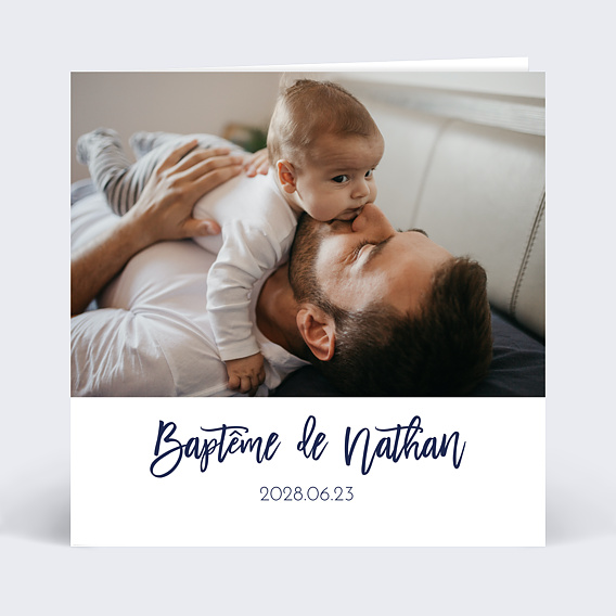 Faire-part baptême Famille ours