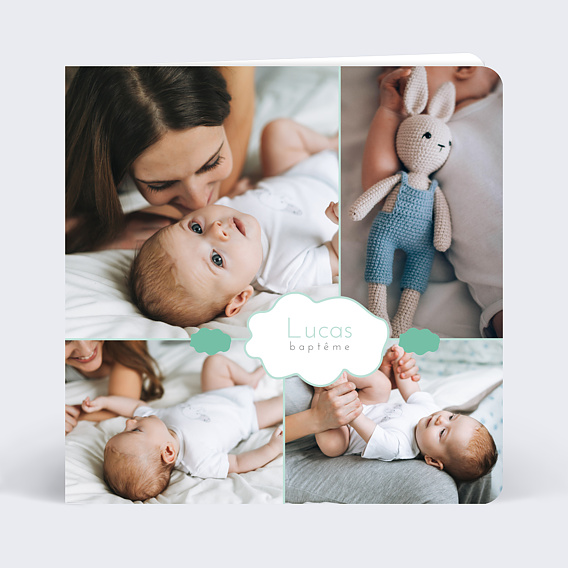 Faire-part baptême Tout doux