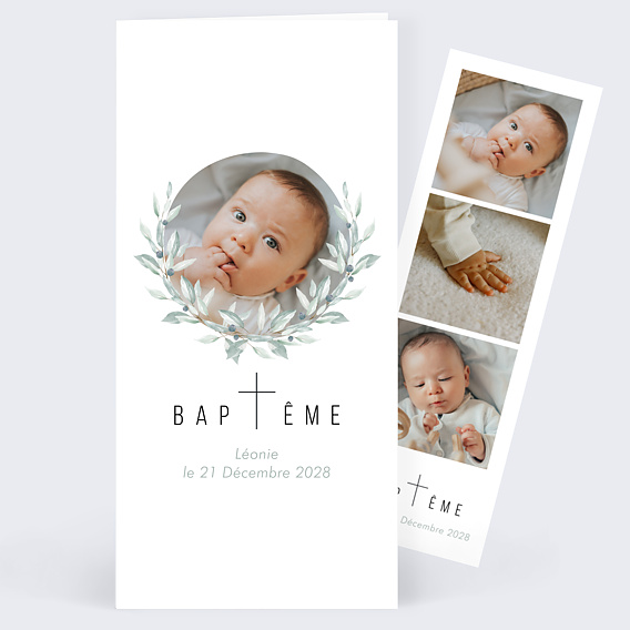 Faire-part Baptême Petite Croix