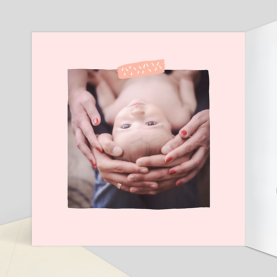 Faire-part baptême Faire-part baptême Fruits gourmands Intérieur Gauche