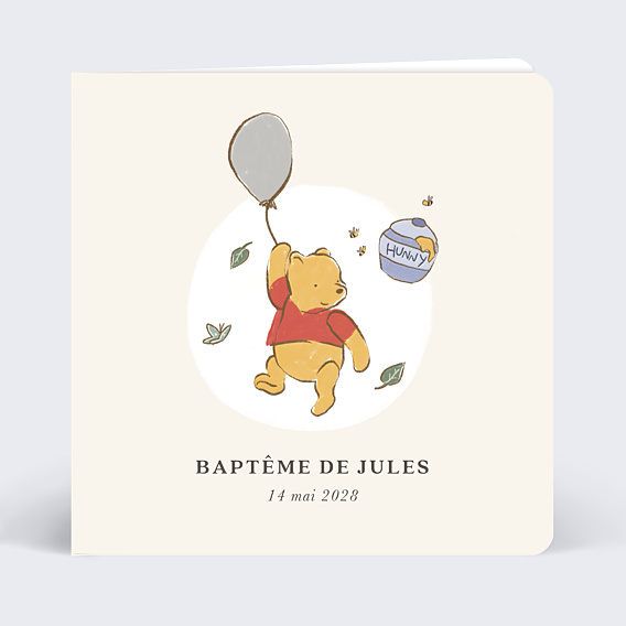 Faire-part Baptême Gentil Ourson