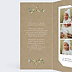 Faire-part Baptême Nature kraft cadre