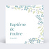 Faire-part baptême Petites fleurs bleues