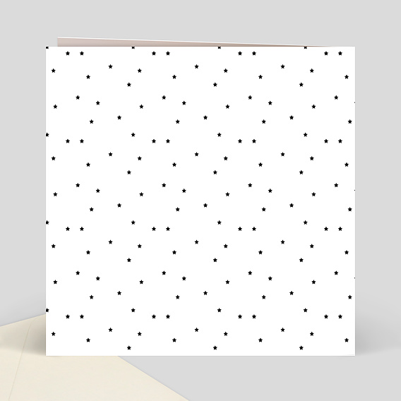 Faire-part baptême Faire-part de Baptême Noir et Blanc Verso