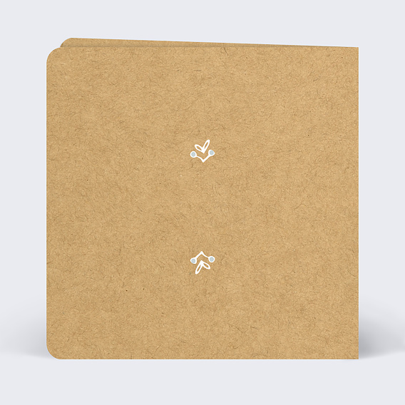 Faire-part baptême Faire-part baptême Dentelle kraft Verso