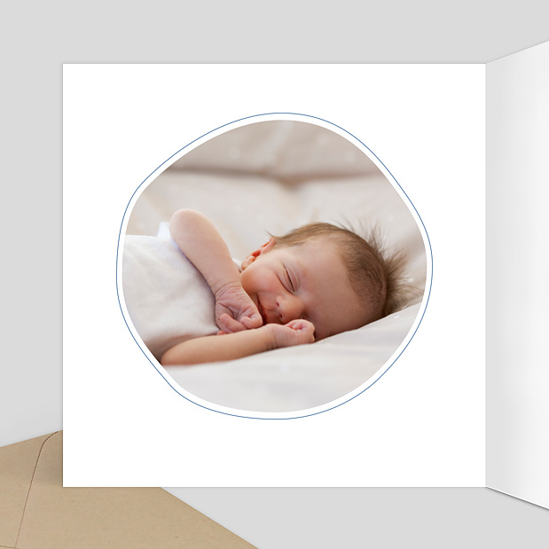 Faire-part de Baptême Baby Fox Intérieur Gauche