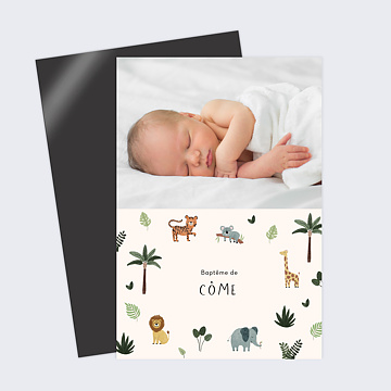 Faire-part Baptême Petite Jungle