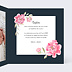 Faire-part baptême Dark Peony Simple Intérieur Droit