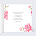 Faire-part baptême Dark Peony Intérieur Droit