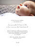 Faire-part baptême Certificat Vertical Noir Verso