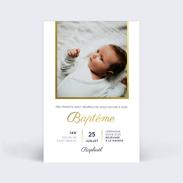 Faire-part de baptême Modern Chic