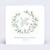 Faire-part baptême Colombe Eucalyptus