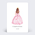 Faire-part Baptême Robe Princesse Brune