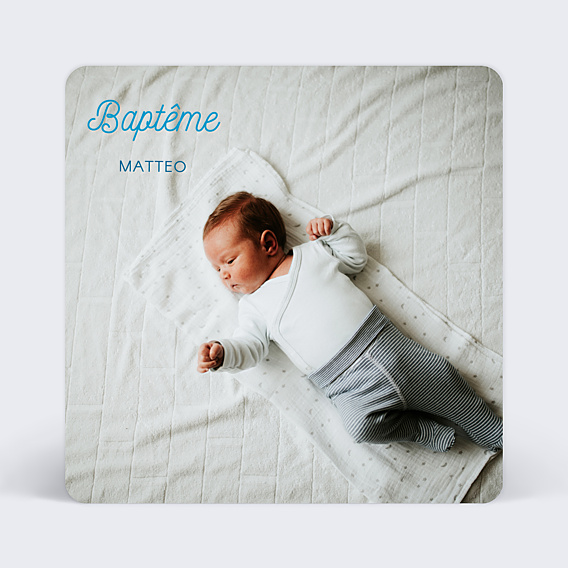Faire-part Baptême Peinture Moderne
