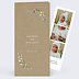 Faire-part baptême Nature kraft cadre