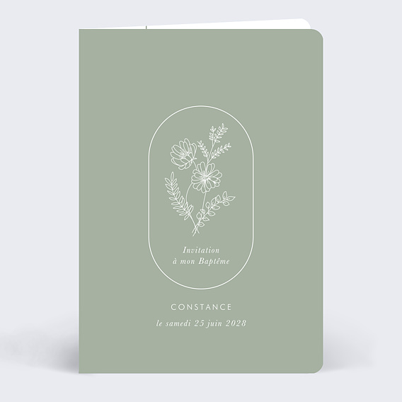 Faire-part baptême Printemps Recto