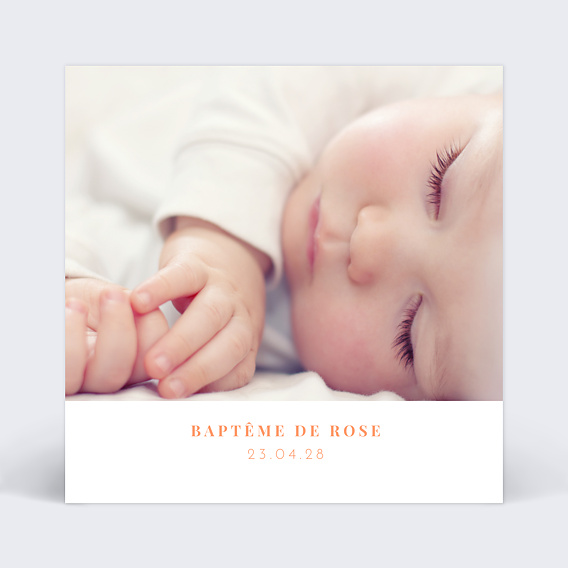 Faire-part baptême Simplicité