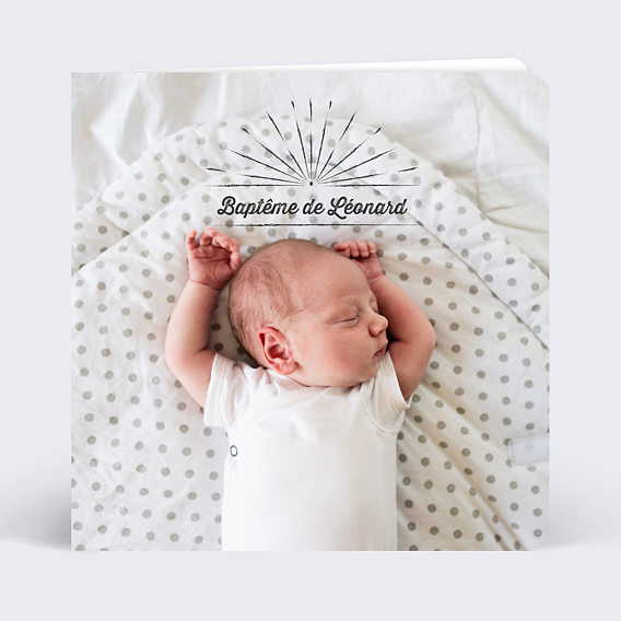 Faire-part Baptême Sunray