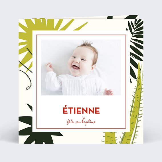 Faire-part Baptême Tropical