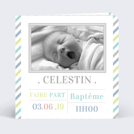 Faire-part Baptême Faire-part baptême Vintage