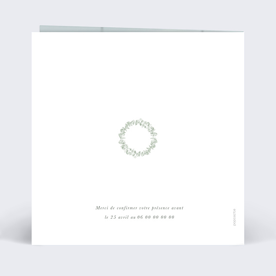 Faire-part bar mitzvah Couronne Eucalyptus Aquarelle