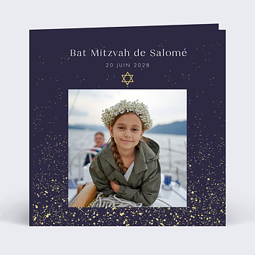 Faire-part Bar Mitzvah Pluie de Fte