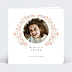 Faire-part bar mitzvah Couronne Ovale Fleurie