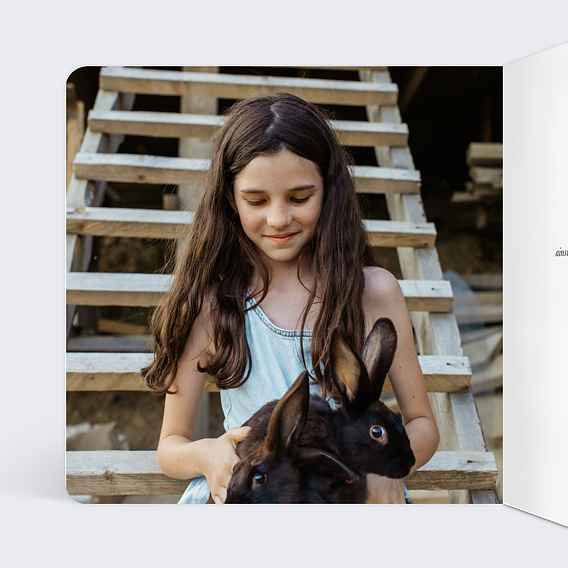 Faire-part bar mitzvah Couronne Ovale Fleurie Intérieur Gauche