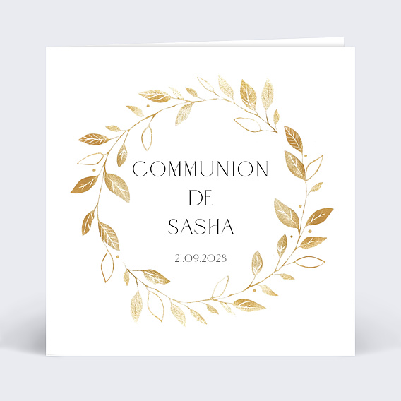 Faire-part communion Couronne Chic