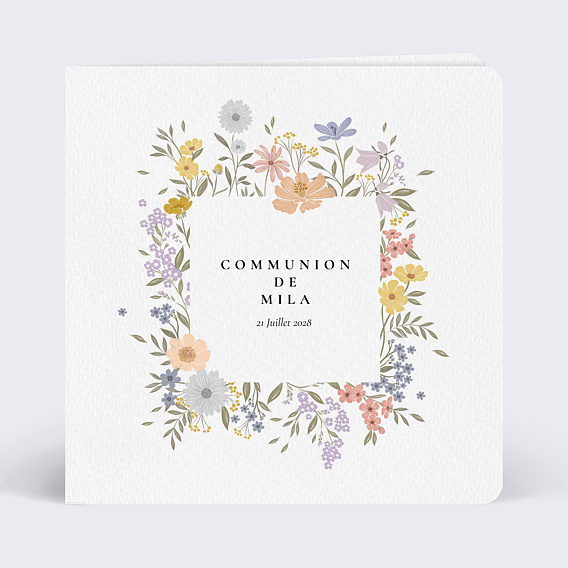 Faire-part communion Idylle Bucolique 