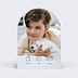 Faire-part Communion Certificat Vertical Noir