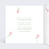 Faire-part Communion Colombe Fleurie Graines