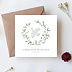 Faire-part communion Colombe Eucalyptus