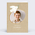 Faire-part Communion Colombe Kraft